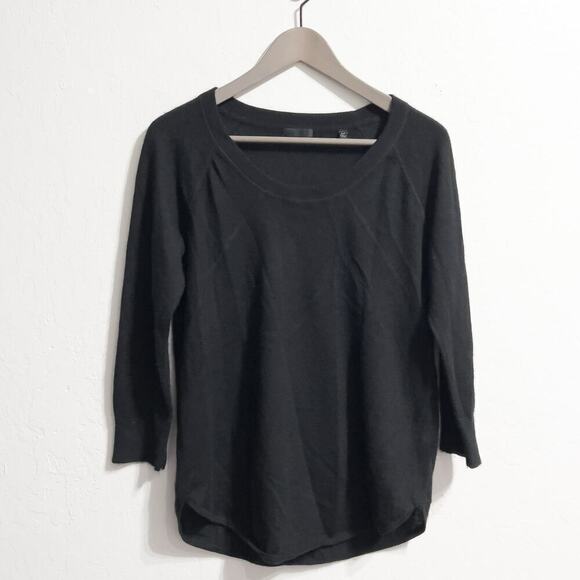 ATM Sweater Cashmere Womens Small Black Raglan Lightweight Thin Pullover - Picture 1 of 6